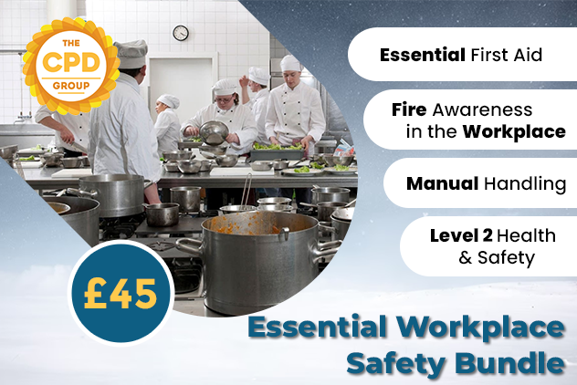 This Bundle contains one of each:Essential First Aid
Manual Handling
Fire Awareness in the Workplace
Level 2 Health & Safety