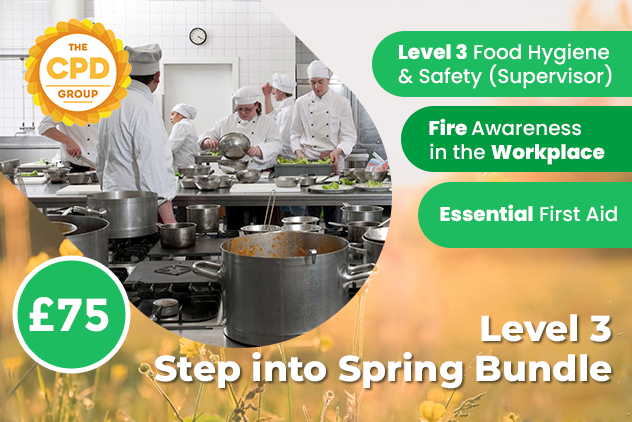 This bundle contains one of each: Level 3 Food Hygiene & Safety (Supervisor)
Fire Awareness in the Workplace
Essential First Aid